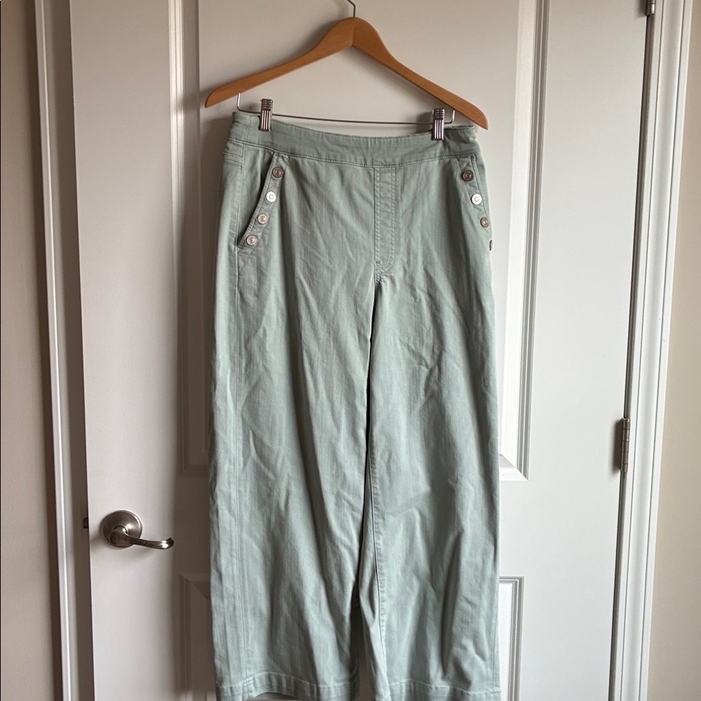 Dusty Jade pull on wide leg crop